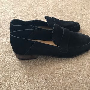 Black suede Lucky Brand loafers- Brand New!